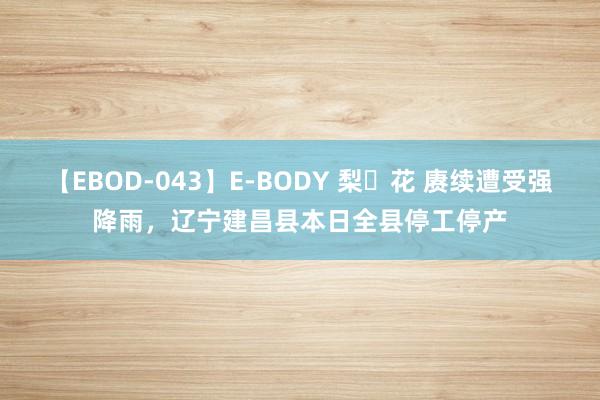 【EBOD-043】E-BODY 梨々花 赓续遭受强降雨，辽宁建昌县本日全县停工停产