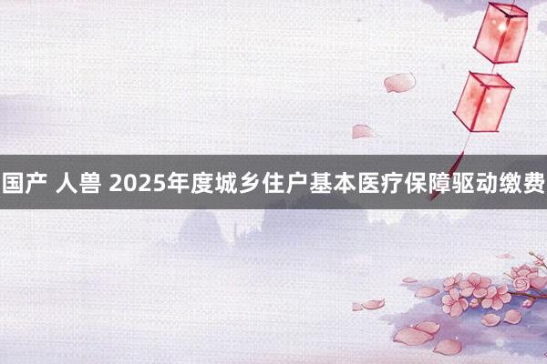 国产 人兽 2025年度城乡住户基本医疗保障驱动缴费