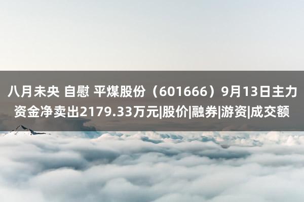 八月未央 自慰 平煤股份（601666）9月13日主力资金净卖出2179.33万元|股价|融券|游资|成交额