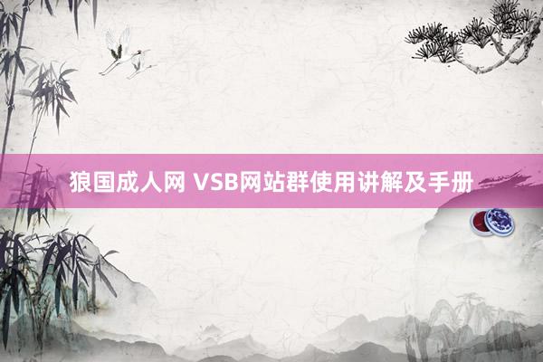 狼国成人网 VSB网站群使用讲解及手册